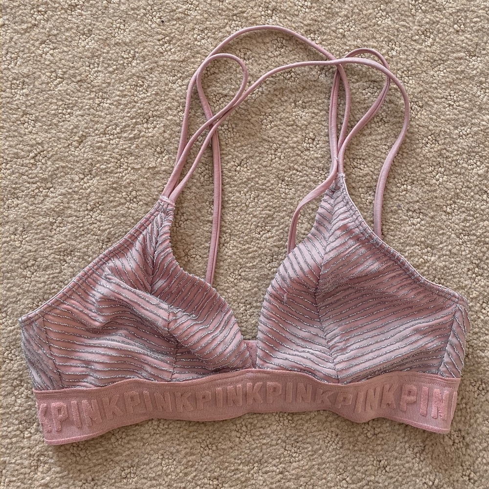 VS Pink Strappy Bralette